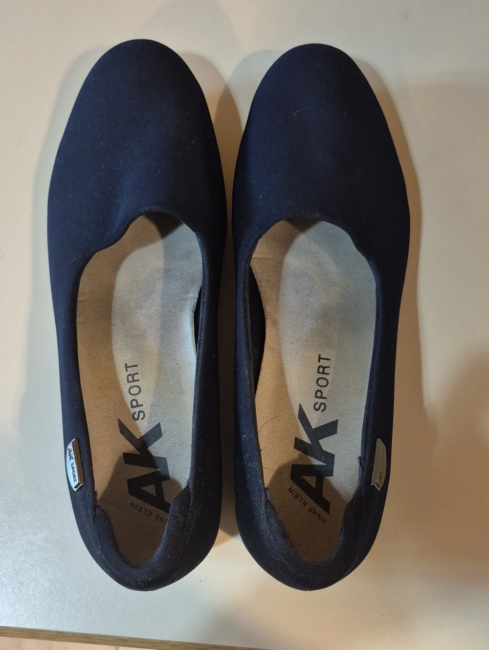 Women's Navy Blue Slip-On Comfort Wedges